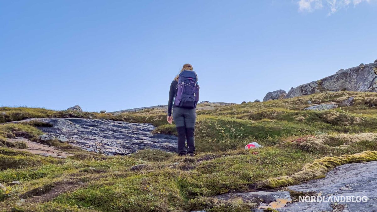 Erste Etappe Aufstieg Wanderung Gletscher Austre Okstindbreen