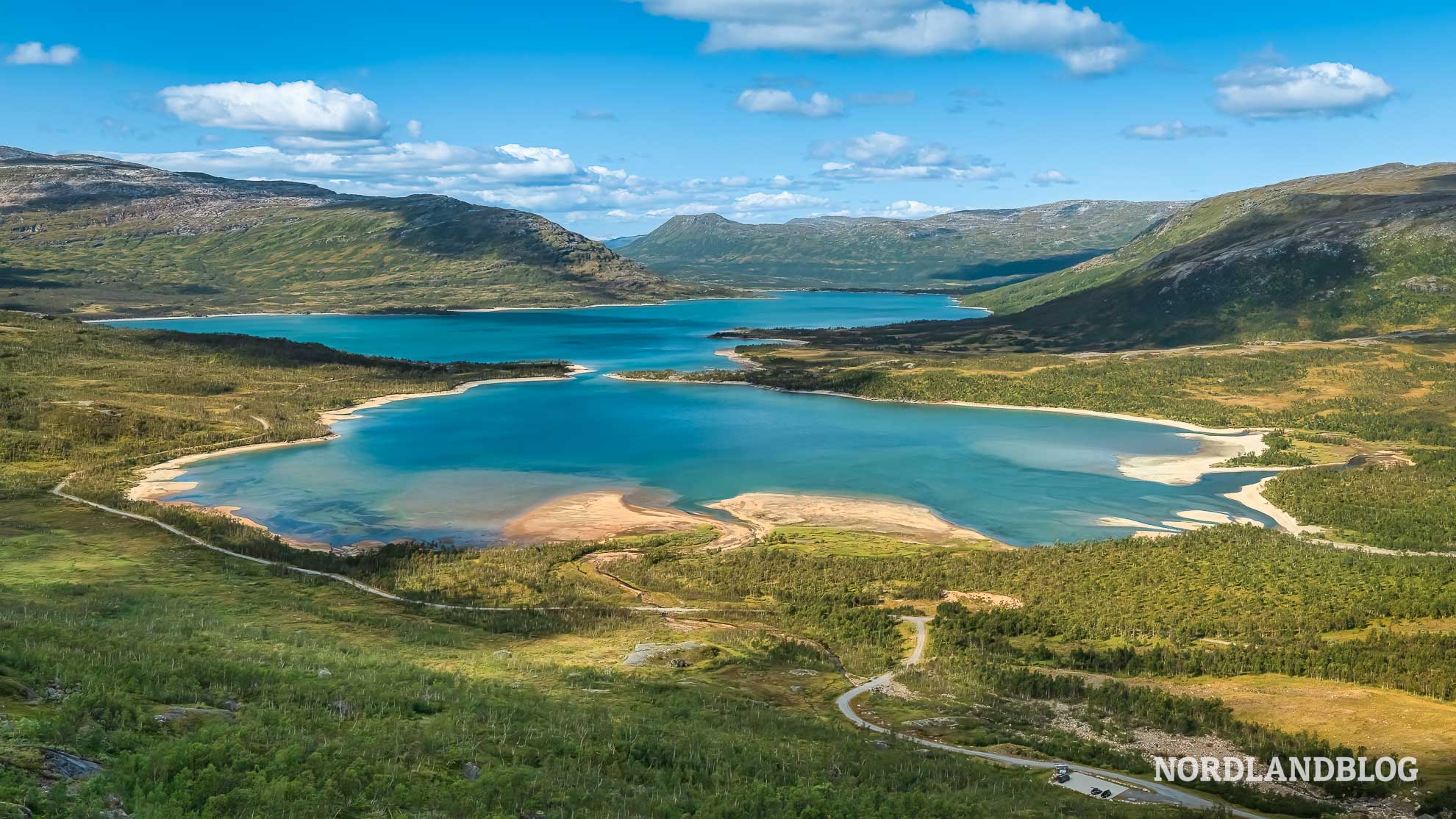 See Kjennsvatnet Wanderung Gletscher Austre Okstindbreen