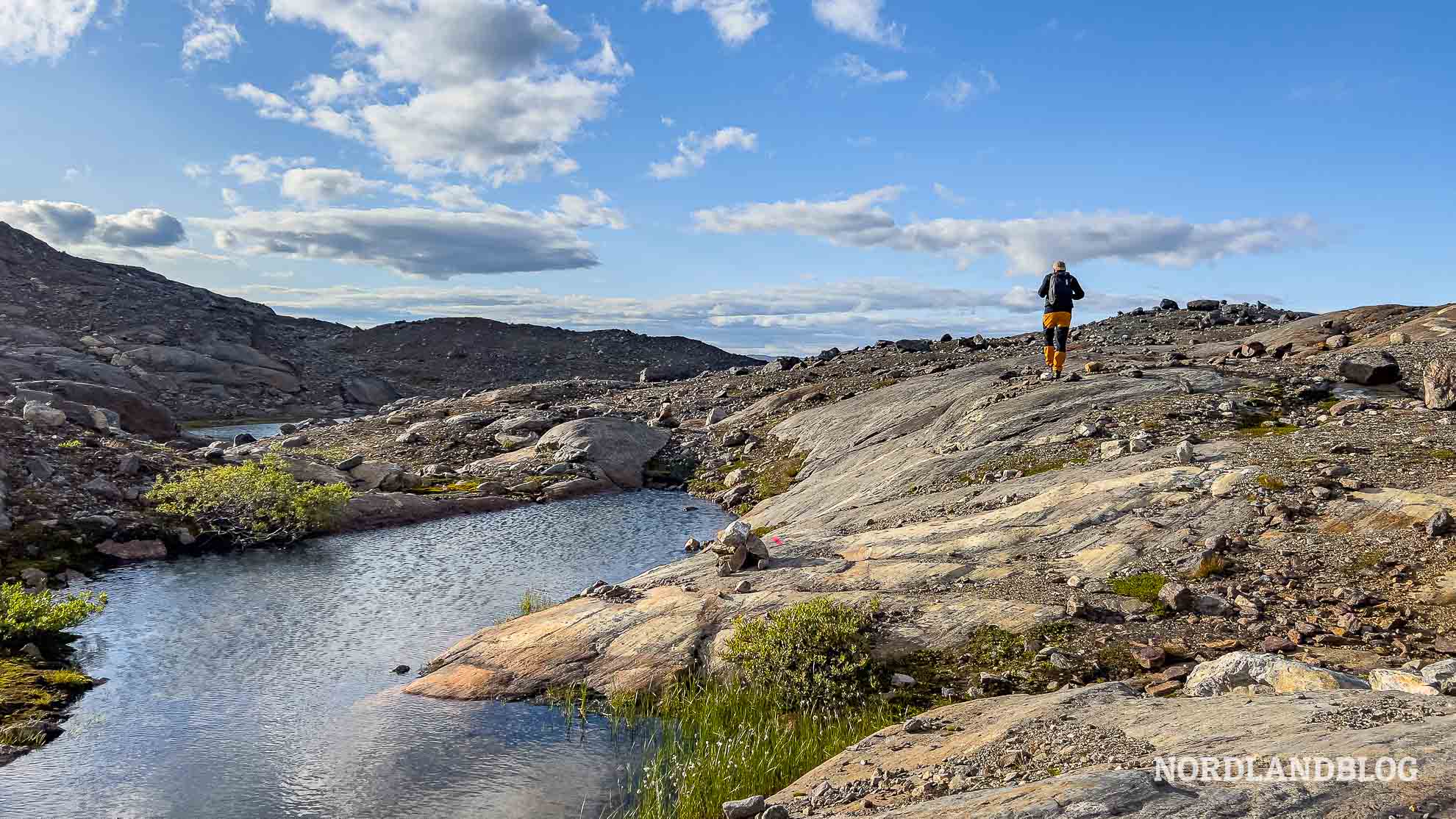 Sirko Abstieg Wanderung Gletscher Austre Okstindbreen