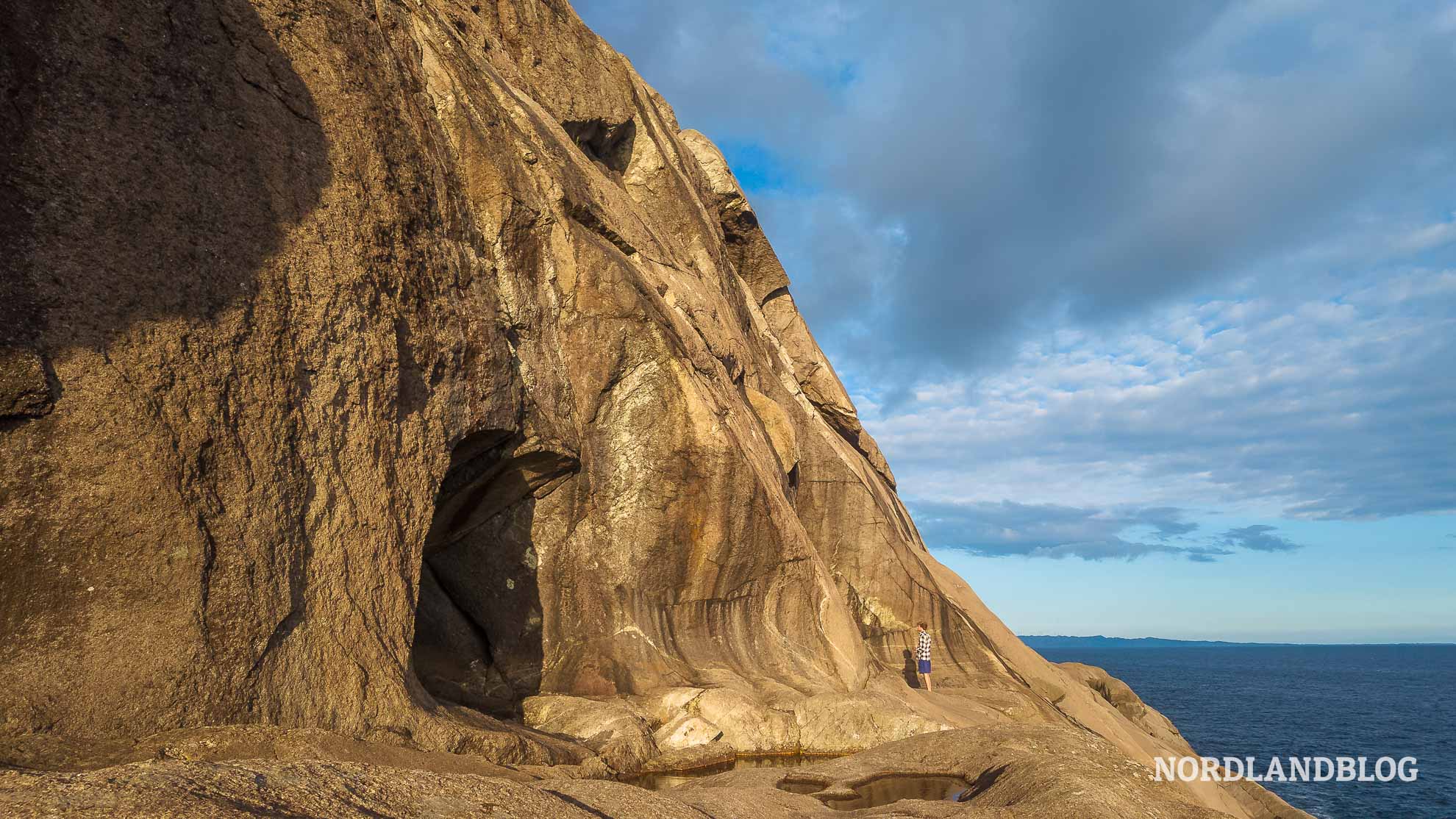 Am Ziel Brufjellhalene Ana-Sira Norwegen