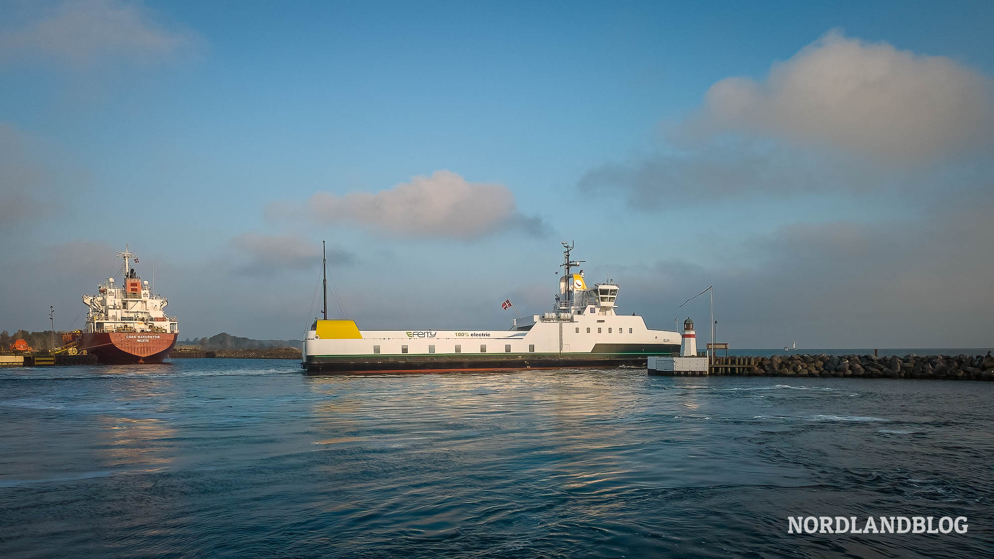 Fähre auf die Insel Aero Daenemark