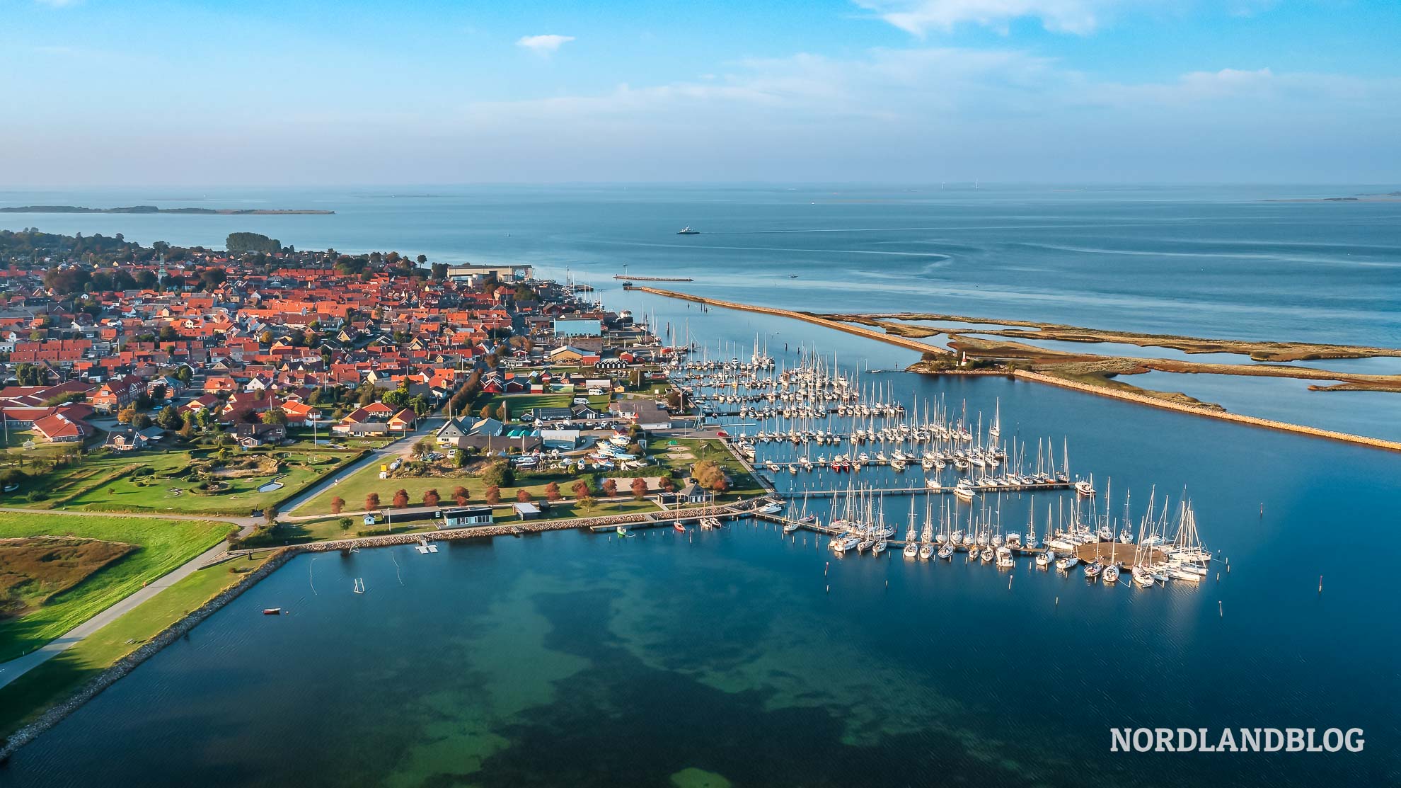 Hafen Marstal Drohne Insel Aeroe Denmark