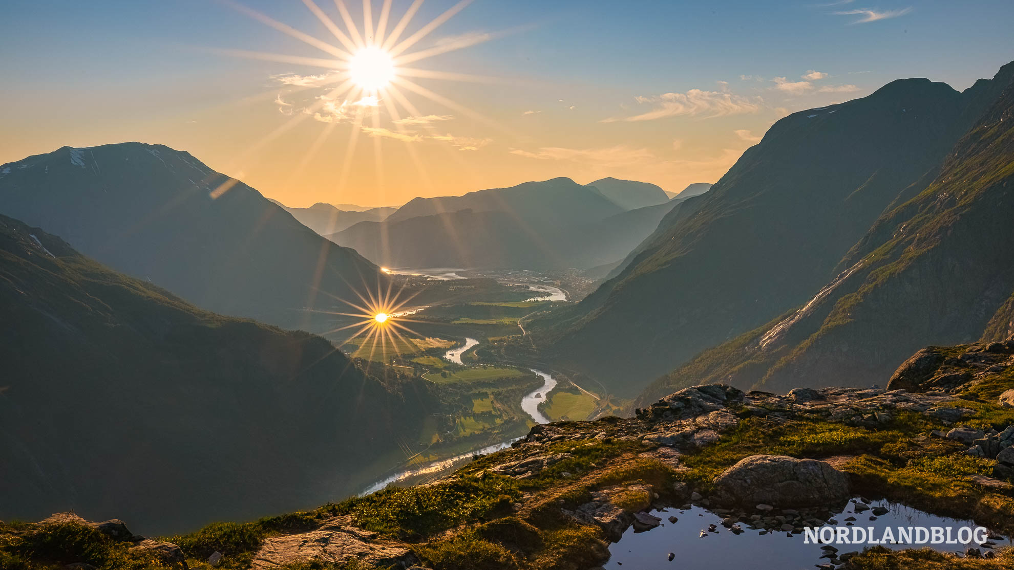 Der Blick in das Tal, Litlefjellet im Vengedalen, Norwegen